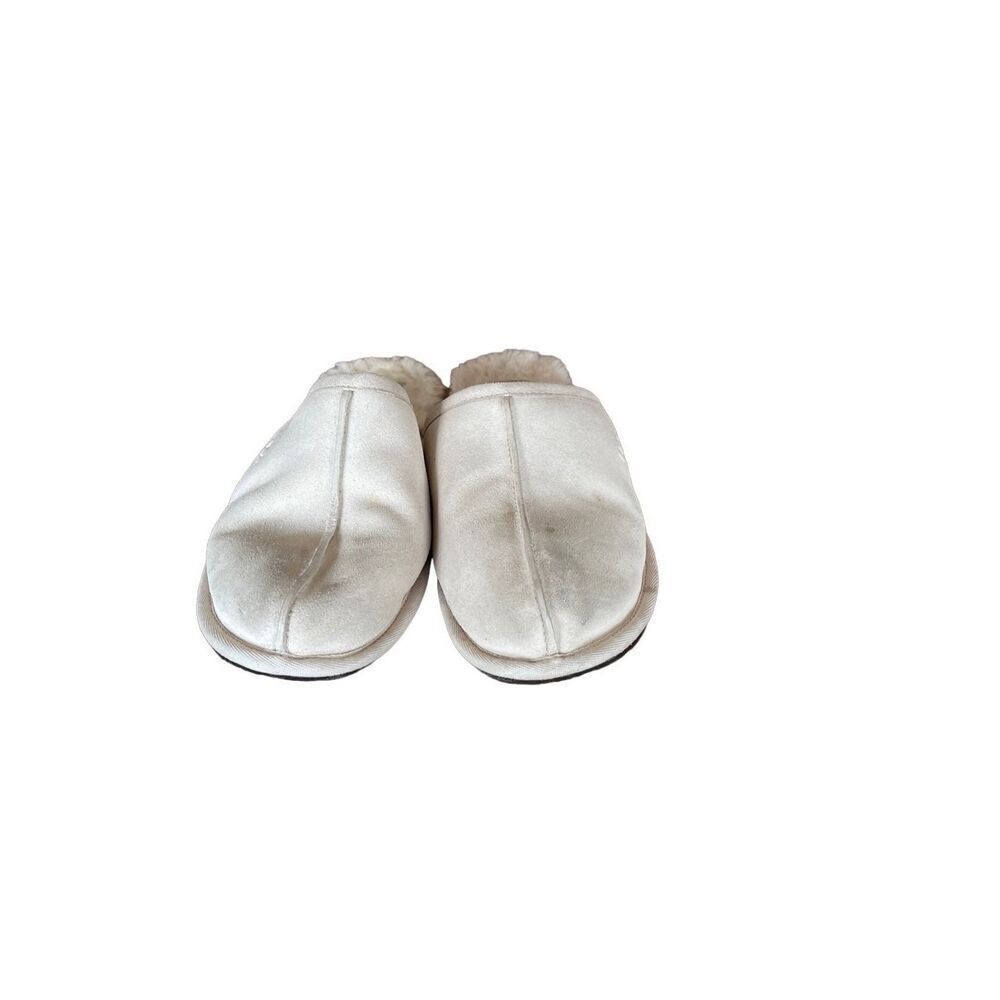 UGG Womens White Pearl Sheepskin lining Slip On Clog Padded Slippers Size 11